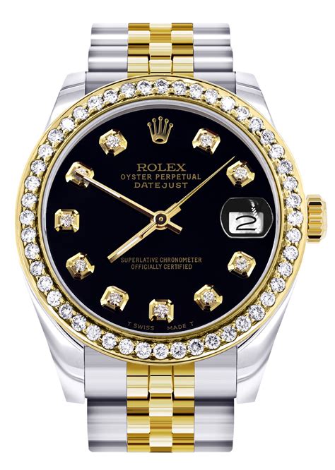 diamond bezel rolex womens|Rolex women's diamond bezel watch.